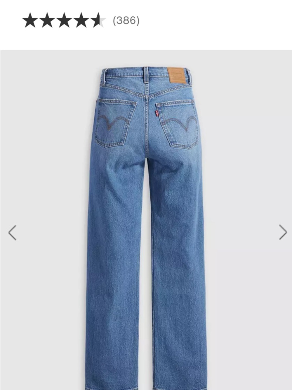 Levi's Ribcage Straight Leg Jeans in Medium Blue Denim